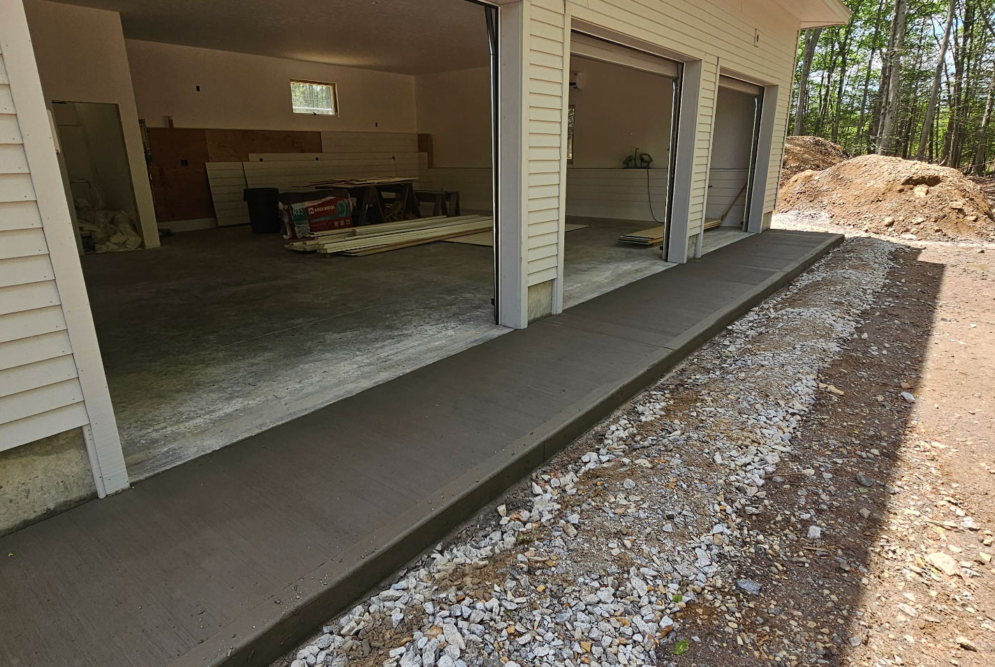 Concrete slab installation by Patriot Concrete