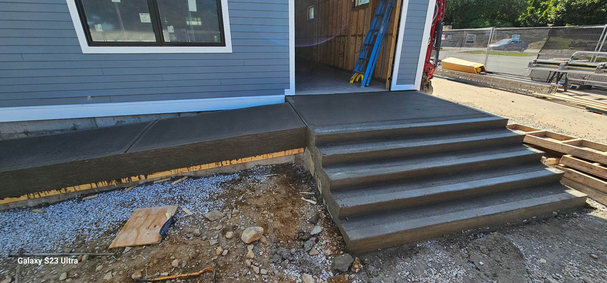 Concrete stairs and landing at home entrance — Barrington, NH