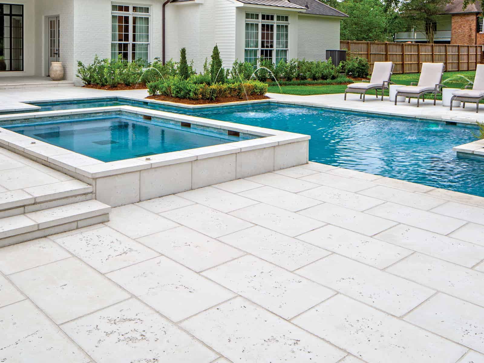 Slip-resistant concrete pool patio installed in Dover, NH
