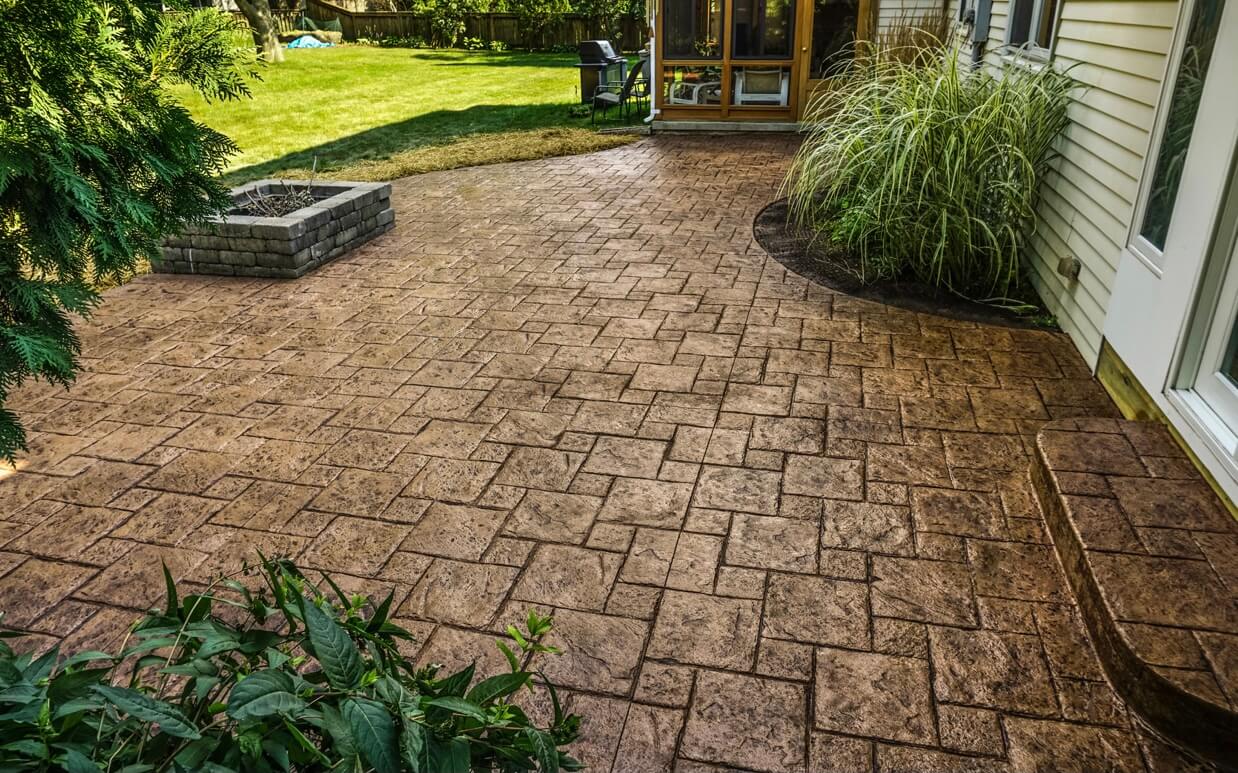 Stamped decorative concrete in Dover, NH
